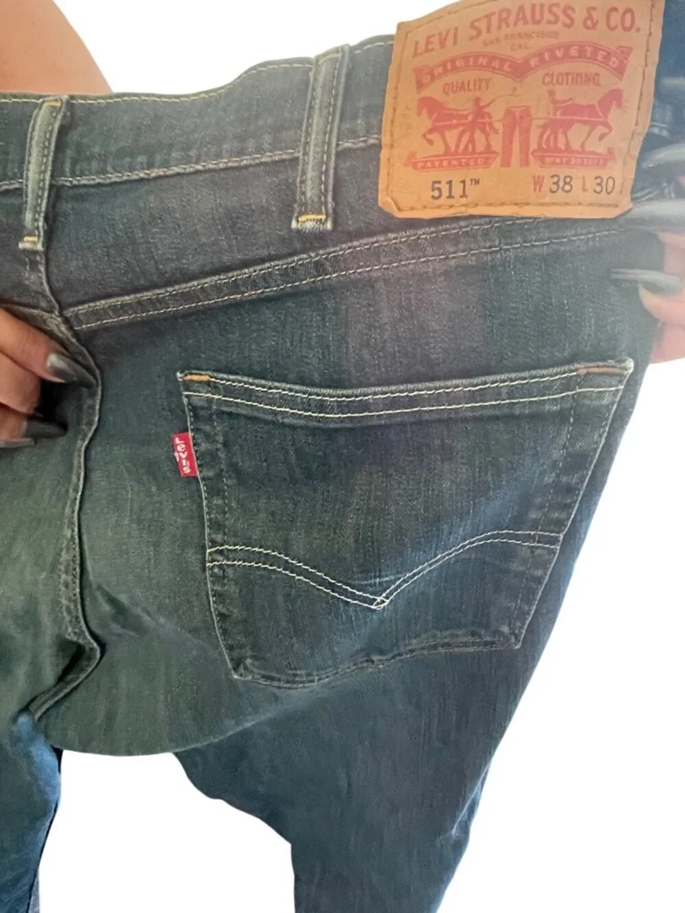 Levis 511 Slim Fit Jeans W38 L30 Mens Blue Denim Pants